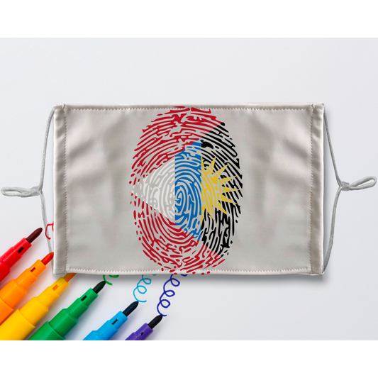 Antigua and Barbuda-Fingerprint Sublimation Colouring Face Mask