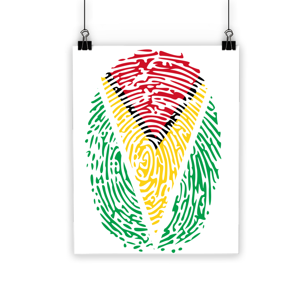 Guyana-Fingerprint Classic Poster