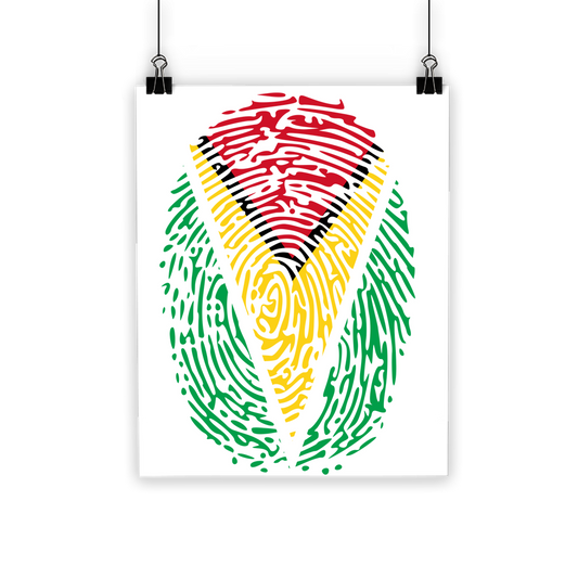 Guyana-Fingerprint Classic Poster