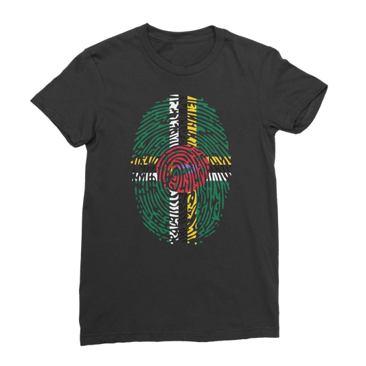 Dominica Fingerprint Premium Jersey Women's T-Shirt