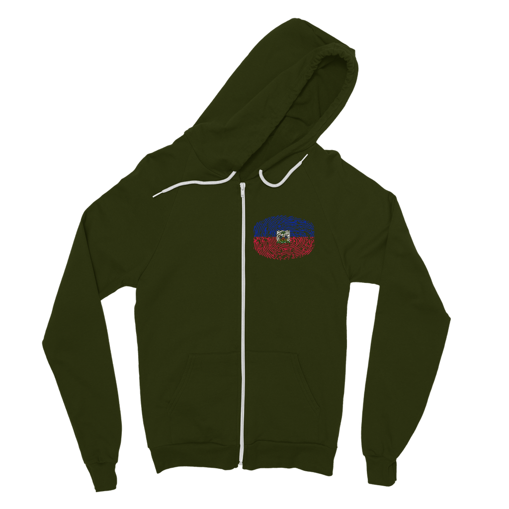 Haiti-Fingerprint Classic Adult Zip Hoodie