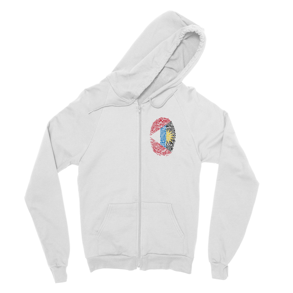 Antigua and Barbuda-Fingerprint Classic Adult Zip Hoodie