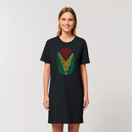 Guyana-Fingerprint Organic T-Shirt Dress