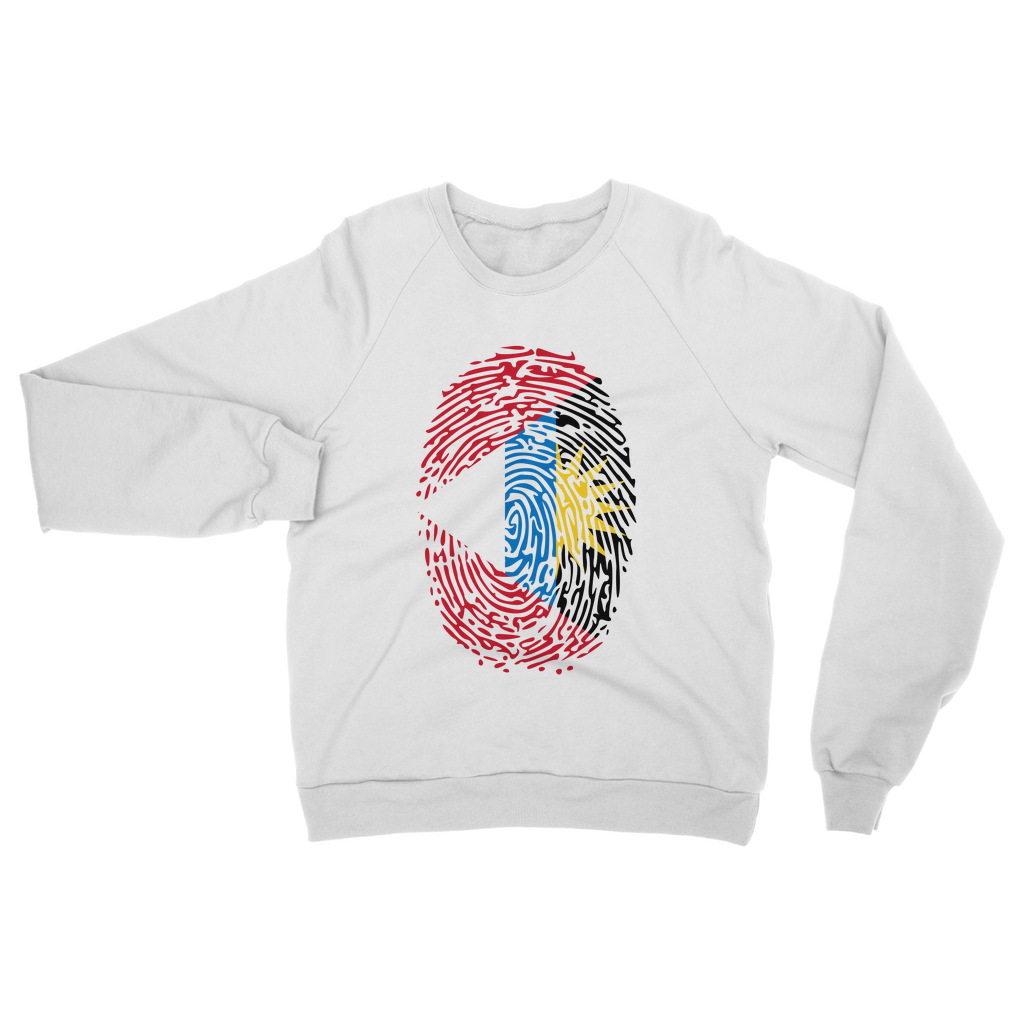 Antigua and Barbuda-Fingerprint Classic Adult Sweatshirt