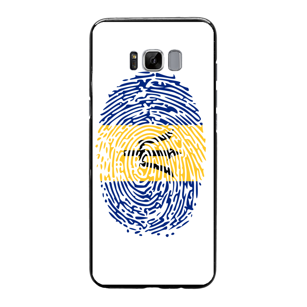 Barbados-Fingerprint Back Printed Black Soft Phone Case