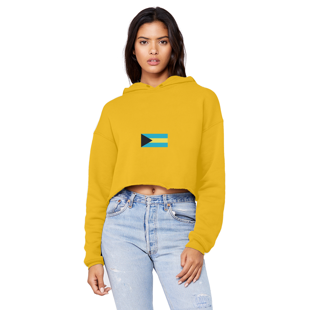 BAHAMAS Cropped Raw Edge Boyfriend Hoodie