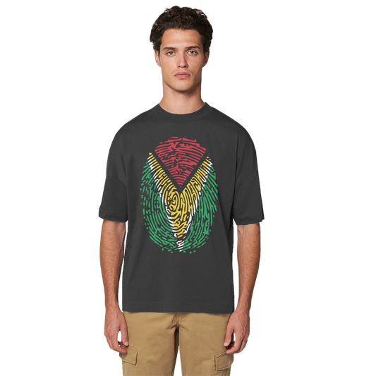 Guyana-Fingerprint Premium Organic Oversized T-Shirt