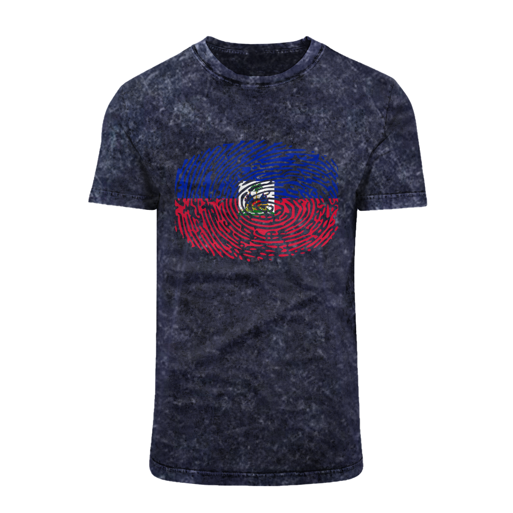 Haiti-Fingerprint Acid Washed T-Shirt