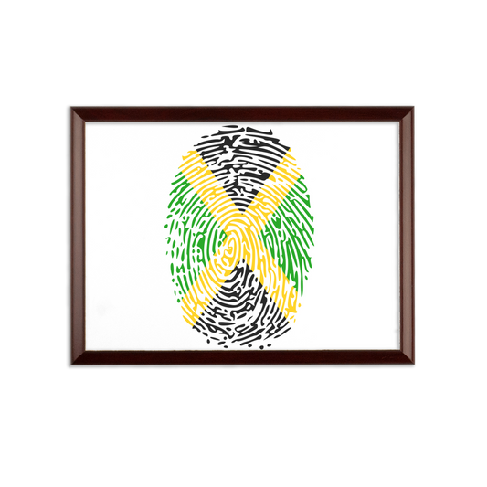 Jamaica-Fingerprint Sublimation Wall Plaque