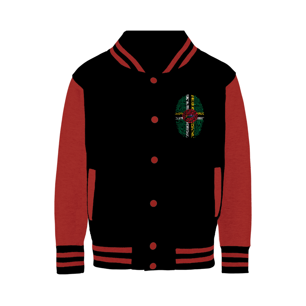 Dominica Fingerprint Varsity Jacket