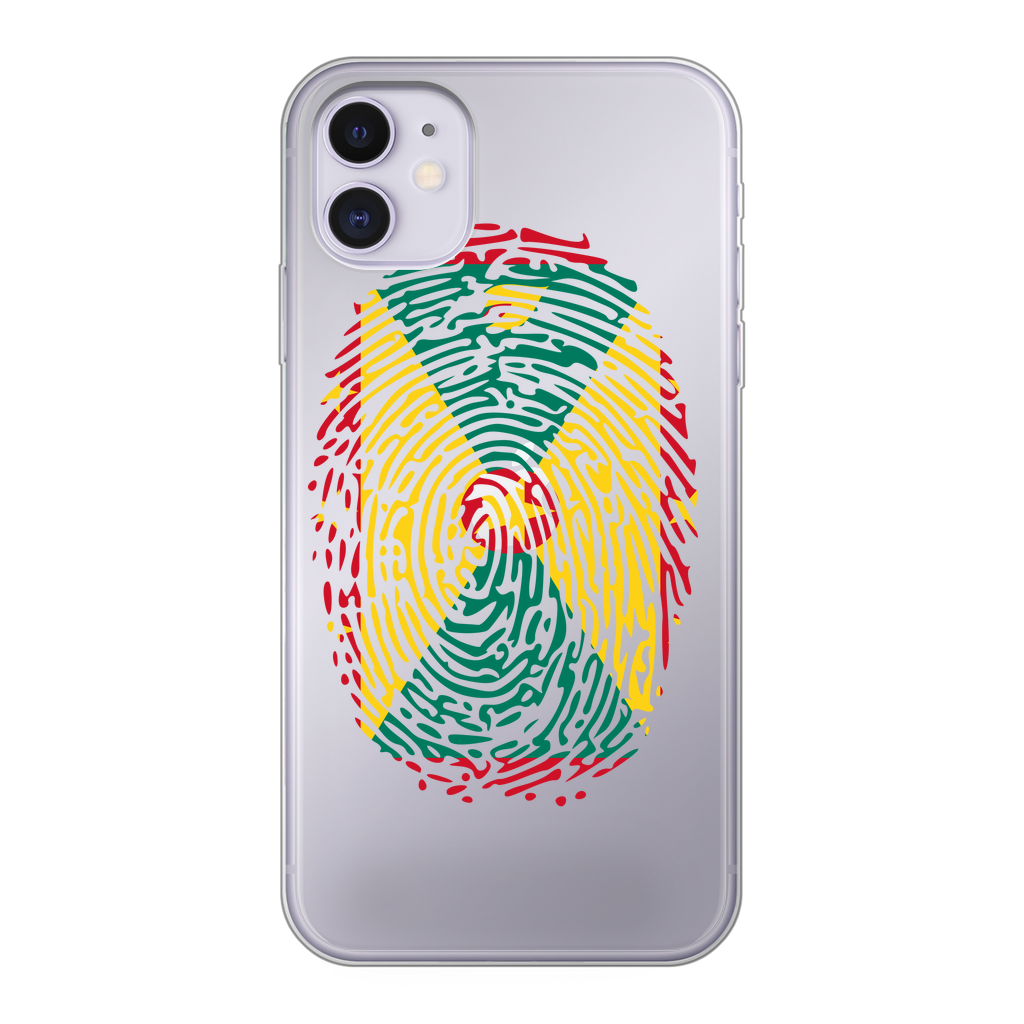 Grenada Fingerprint Back Printed Transparent Soft Phone Case