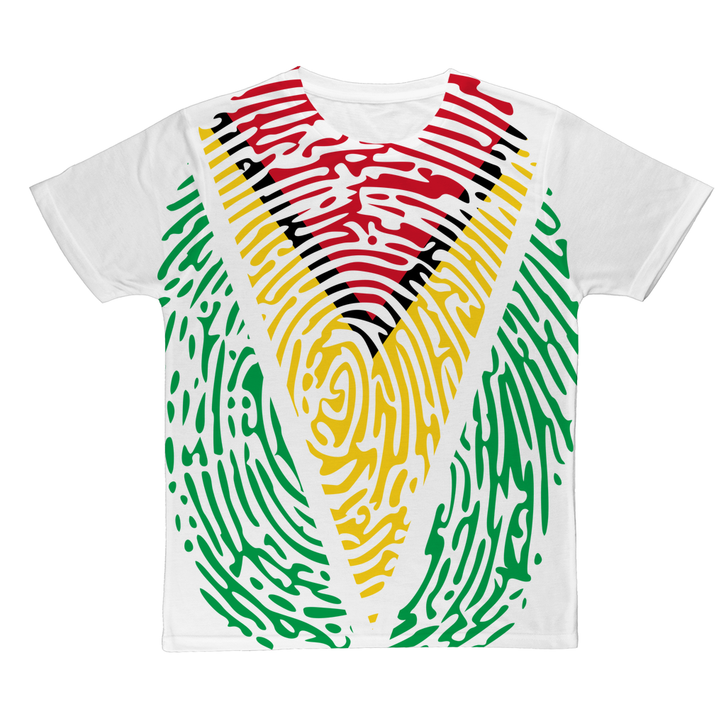 Guyana-Fingerprint Classic Sublimation Adult T-Shirt