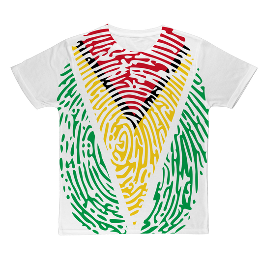 Guyana-Fingerprint Classic Sublimation Adult T-Shirt