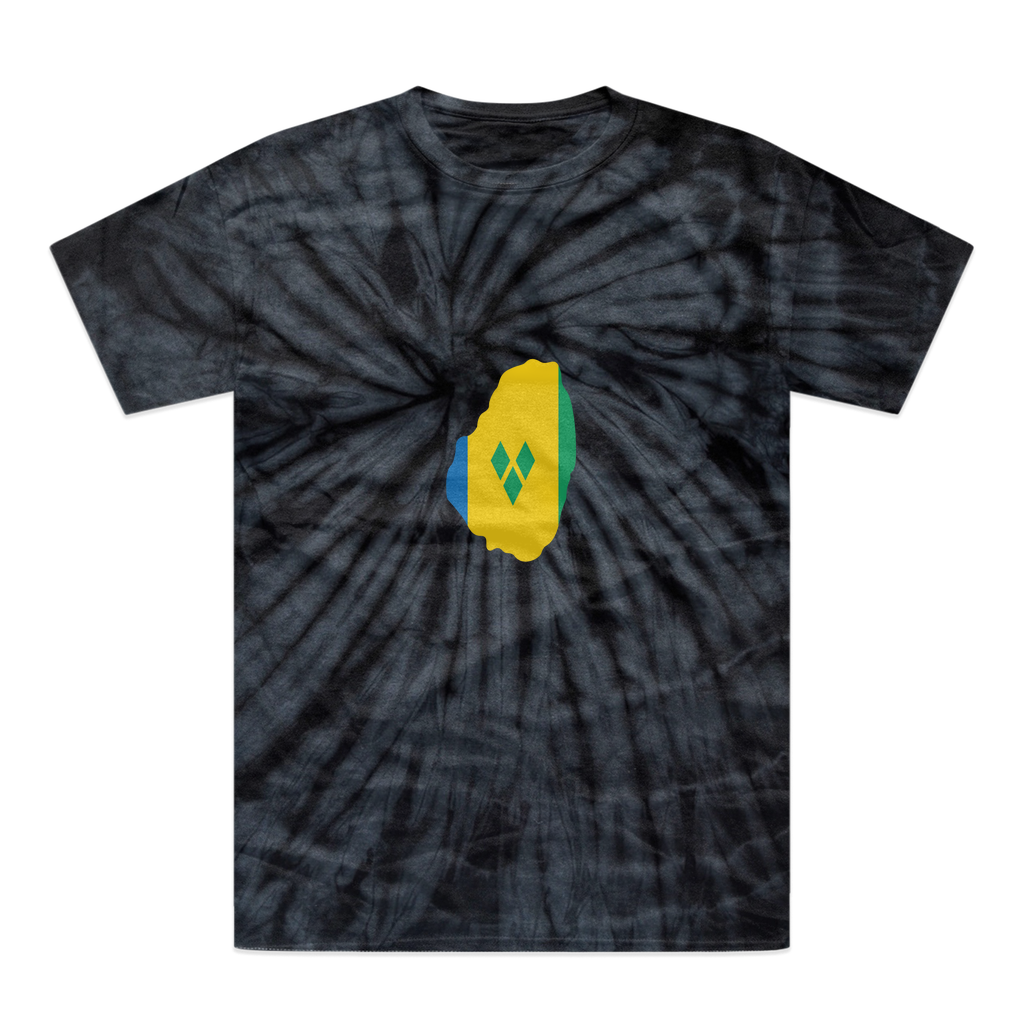 ST. VINCENT & THE GRENADINES Tonal Spider Tie-Dye T-Shirt