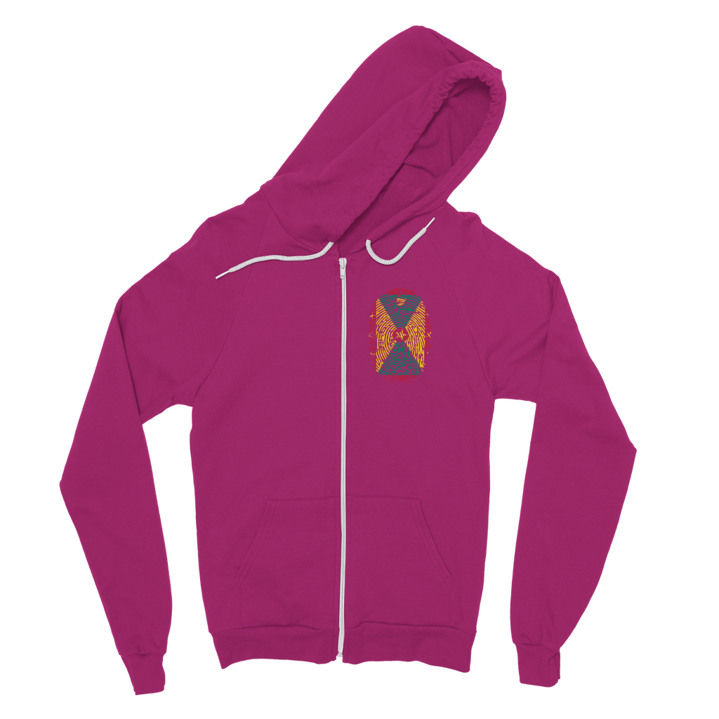 Grenada Fingerprint Classic Adult Zip Hoodie