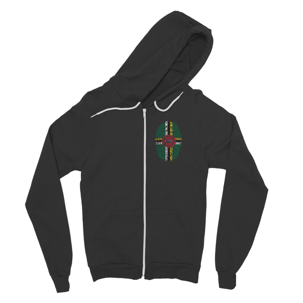 Dominica Fingerprint Classic Adult Zip Hoodie