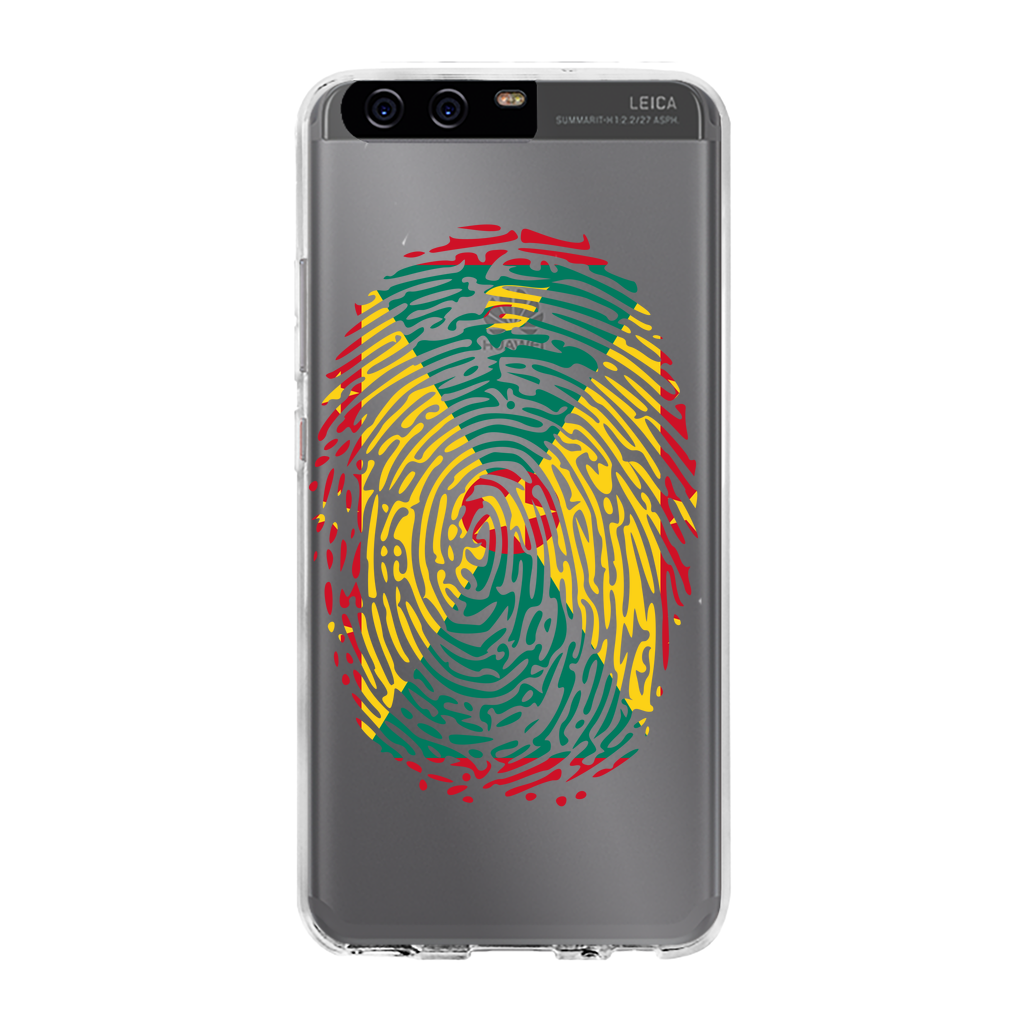 Grenada Fingerprint Back Printed Transparent Hard Phone Case