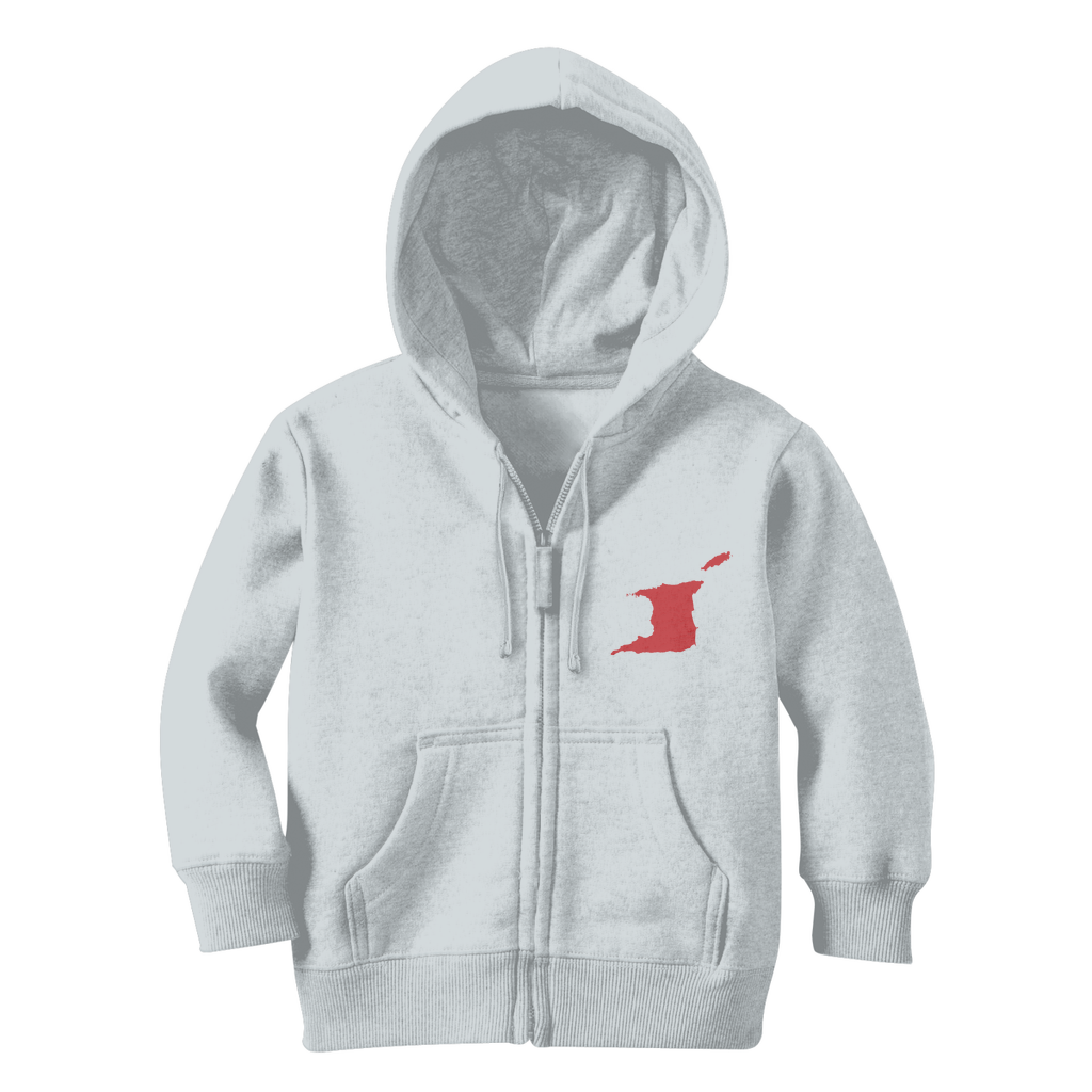 Trini et Tobago Map Classic Sweat à capuche zippé pour enfant