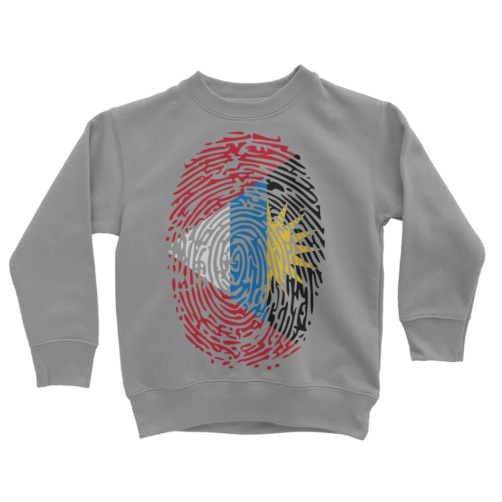 Antigua and Barbuda-Fingerprint Classic Kids Sweatshirt