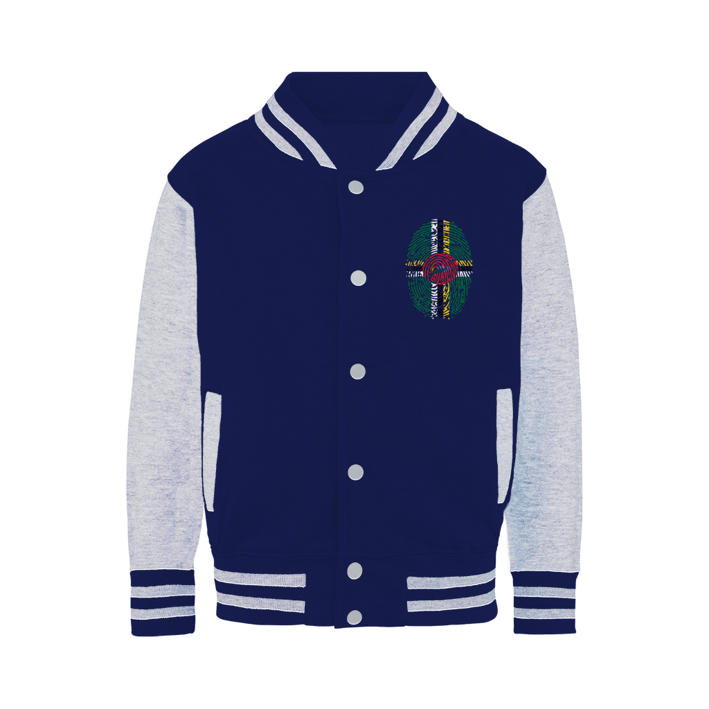 Dominica Fingerprint Varsity Jacket