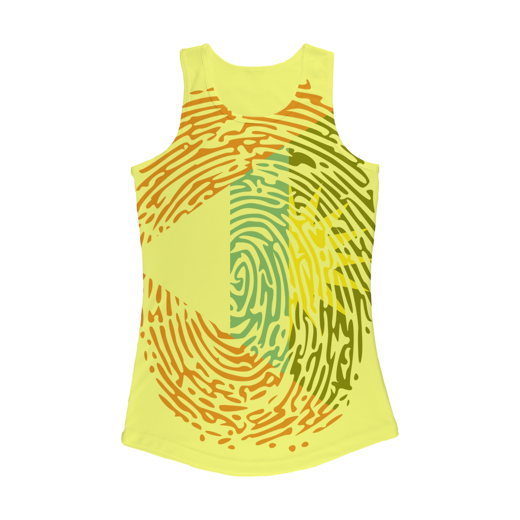 Antigua and Barbuda-Fingerprint Women Performance Tank Top