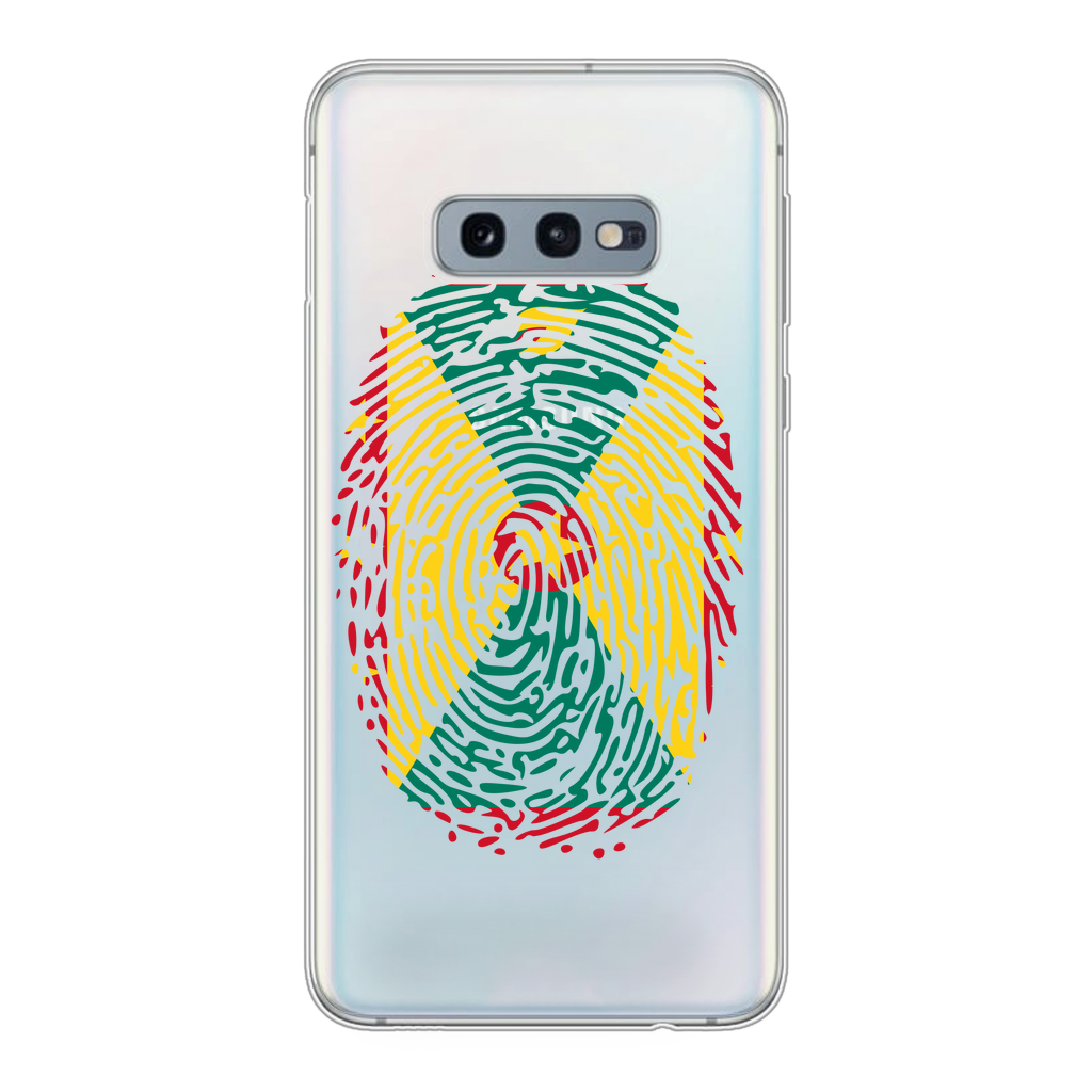 Grenada Fingerprint Back Printed Transparent Soft Phone Case