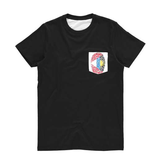 Antigua and Barbuda-Fingerprint Classic Sublimation Pocket T-Shirt