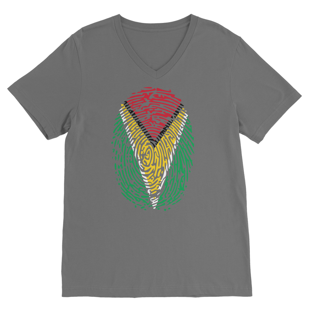 Guyana-Fingerprint Classic V-Neck T-Shirt