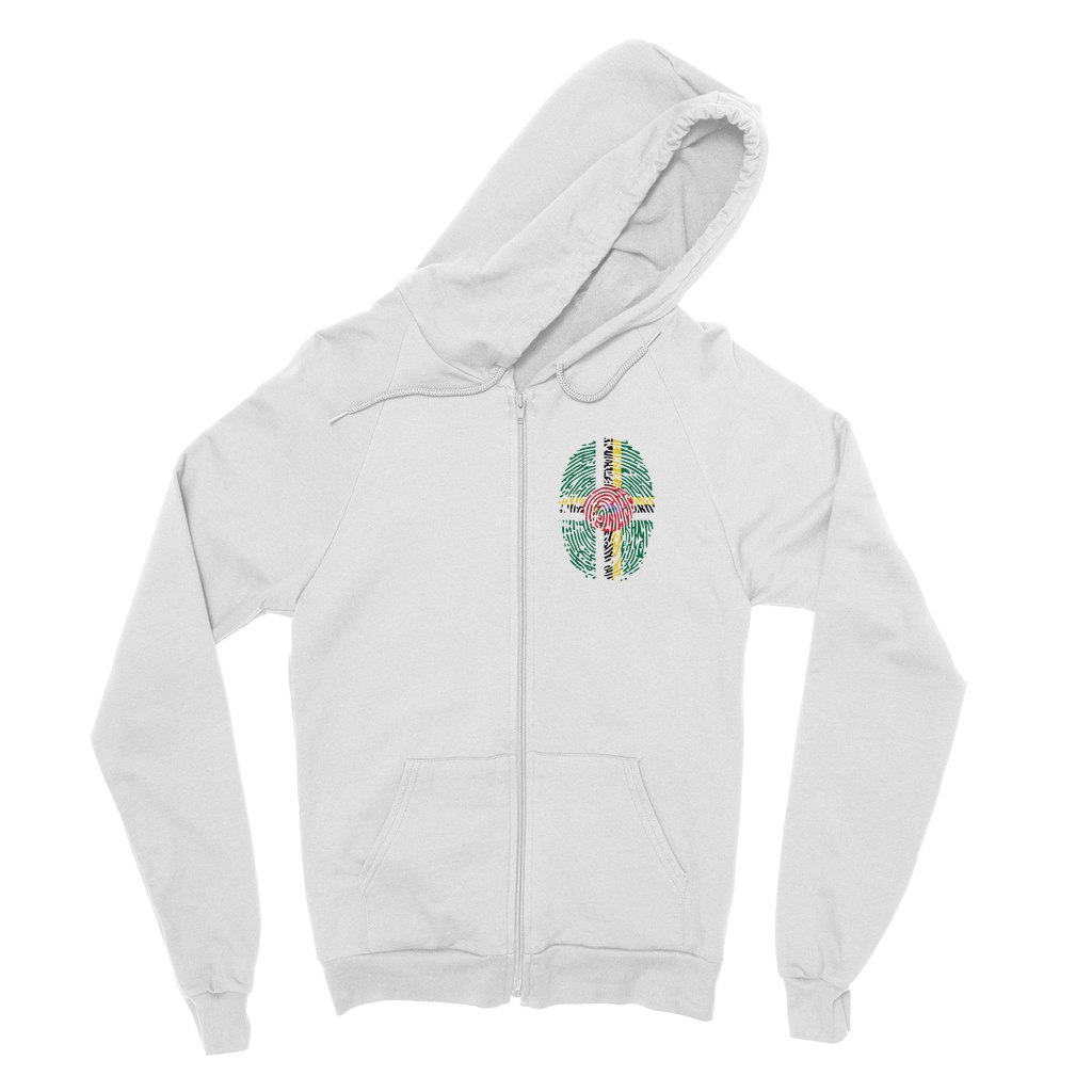 Dominica Fingerprint Classic Adult Zip Hoodie