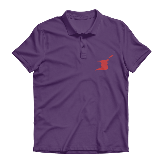 Trini and Tobago Map Premium Adult Polo Shirt