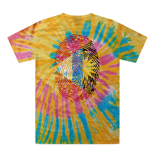 Antigua and Barbuda-Fingerprint Tie-Dye T-Shirt