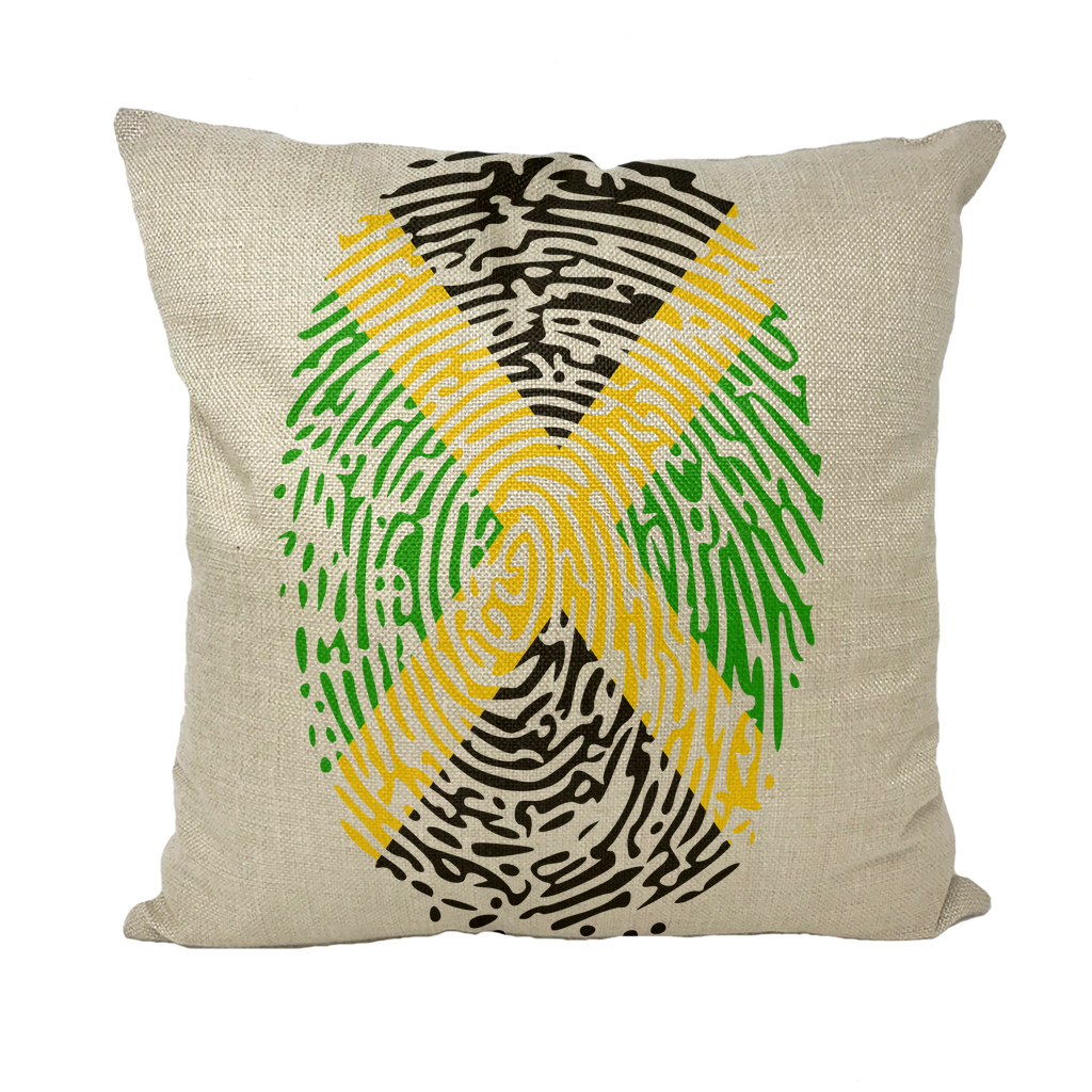 Jamaica-Fingerprint Throw Pillows