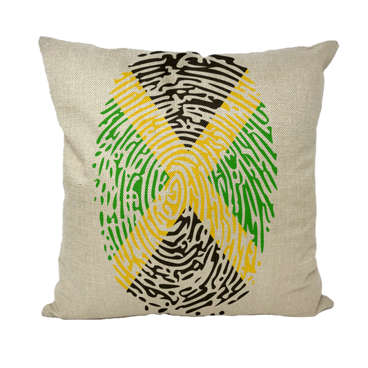 Jamaica-Fingerprint Throw Pillows