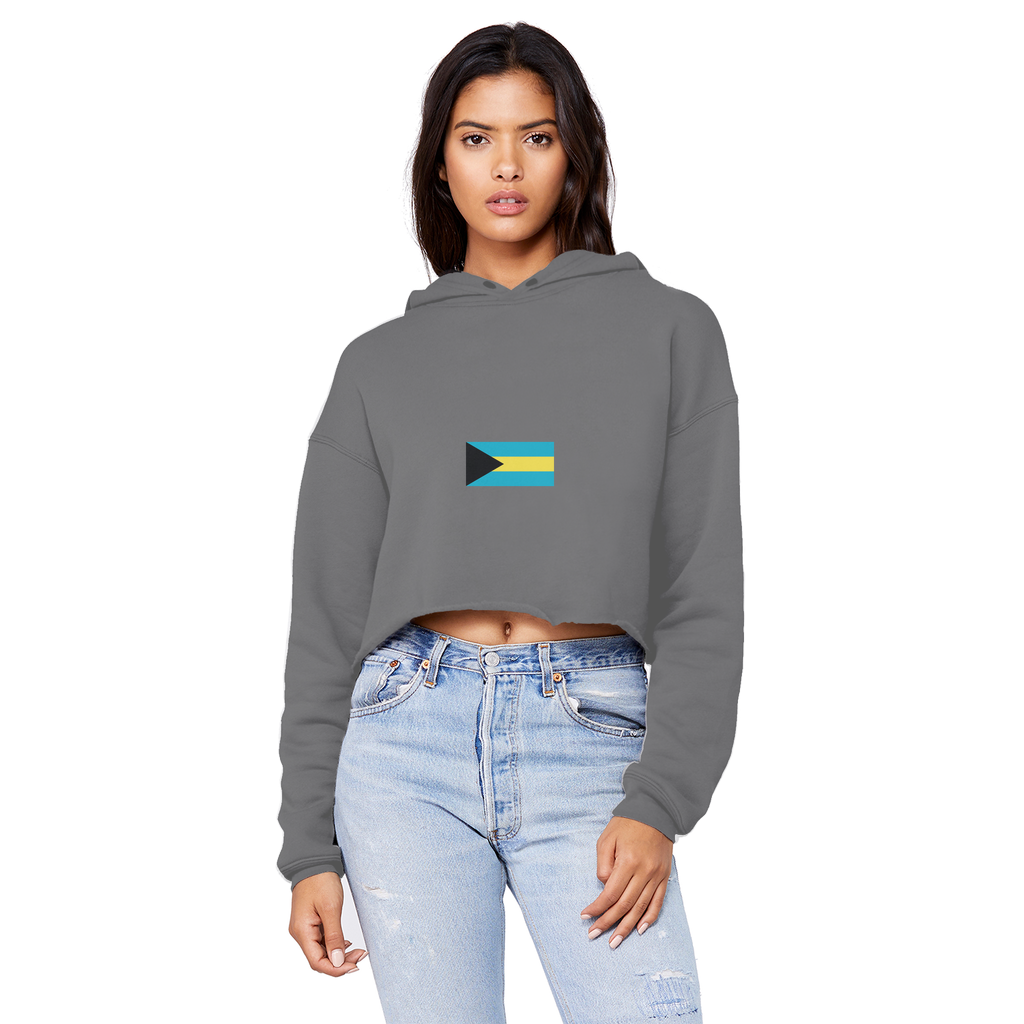 BAHAMAS Cropped Raw Edge Boyfriend Hoodie