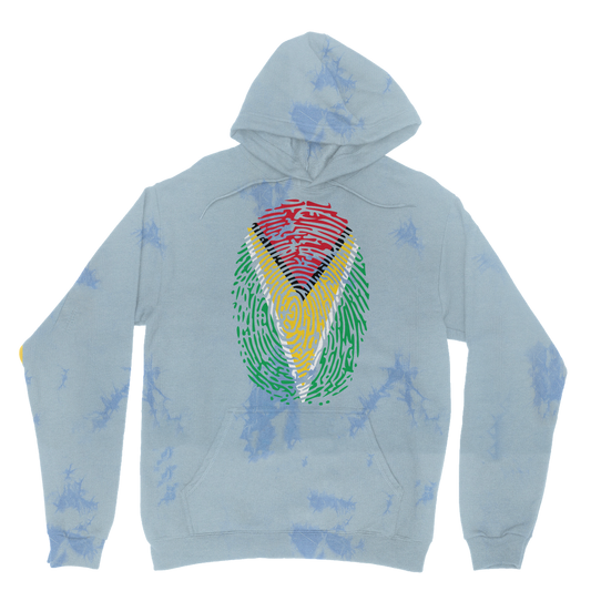 Guyana-Fingerprint Tie Dye Hoodie