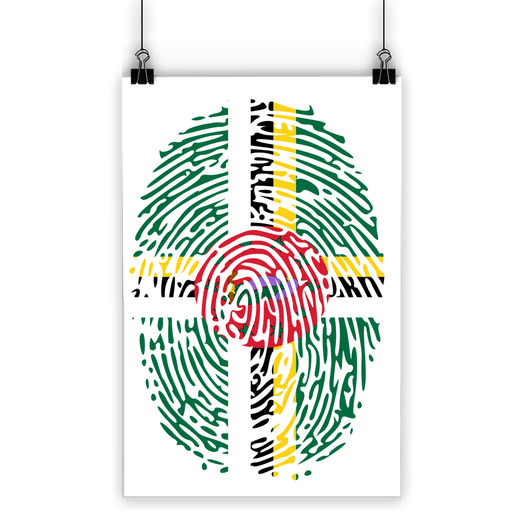 Dominica Fingerprint Classic Poster