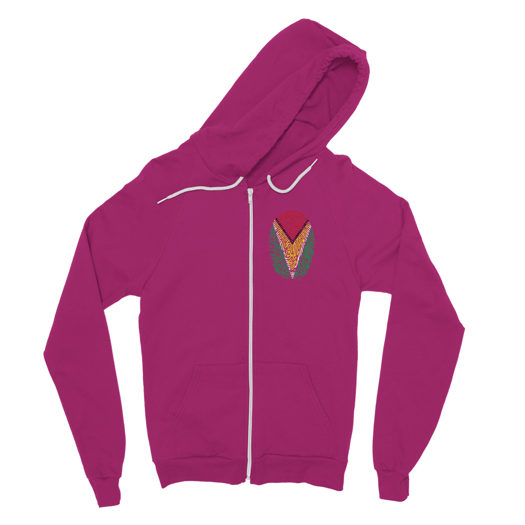 Guyana-Fingerprint Classic Adult Zip Hoodie