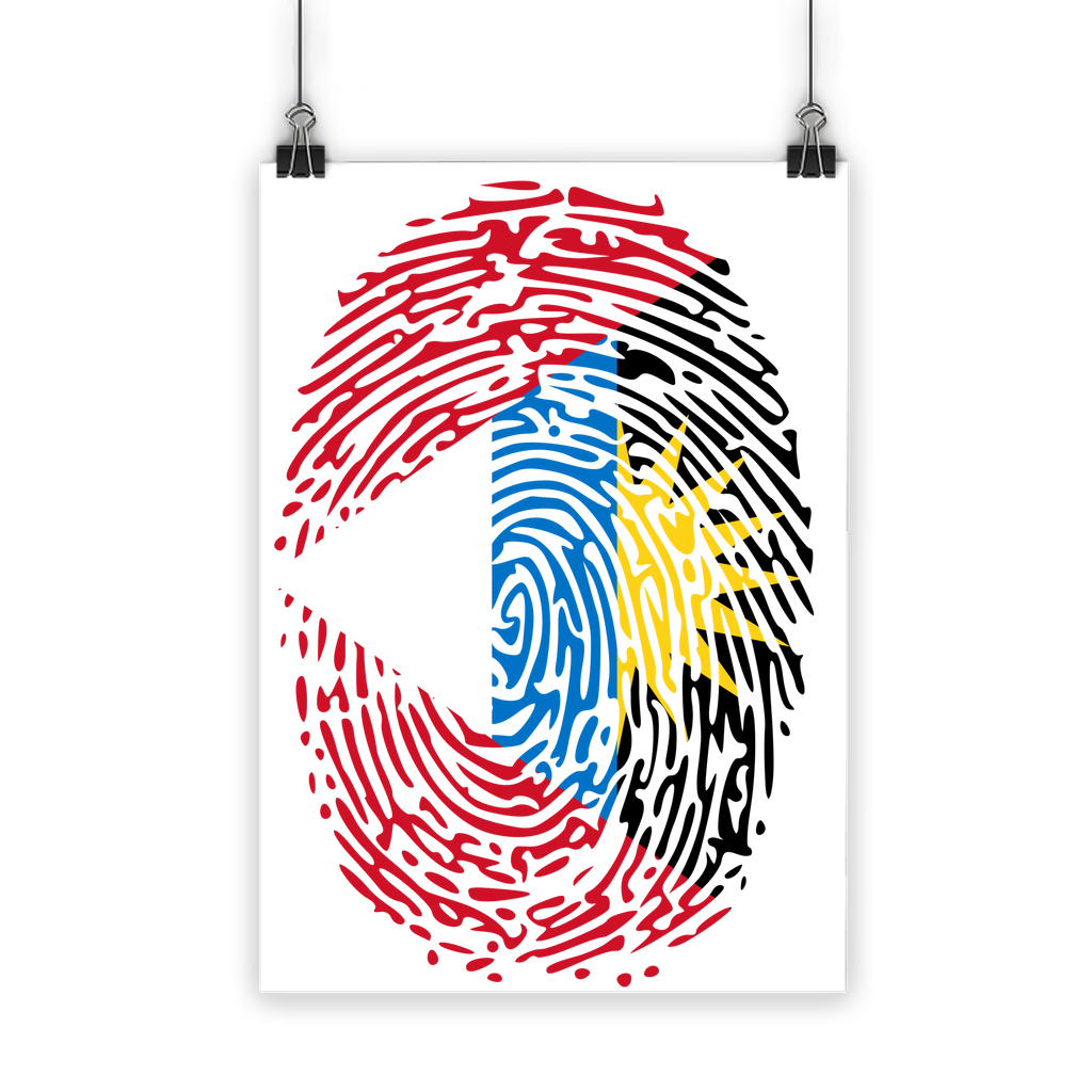 Antigua and Barbuda-Fingerprint Classic Poster