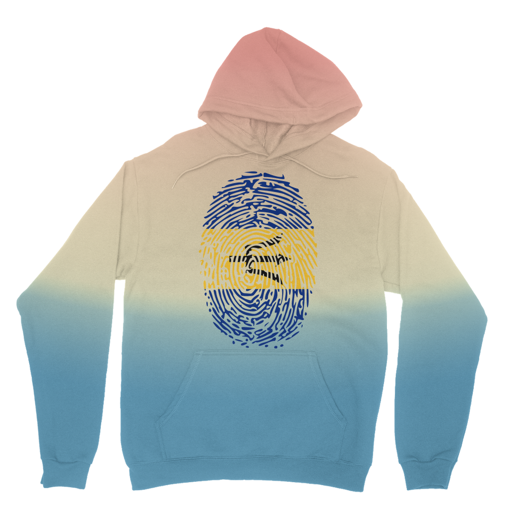 Barbados-Fingerprint Tie Dye Hoodie