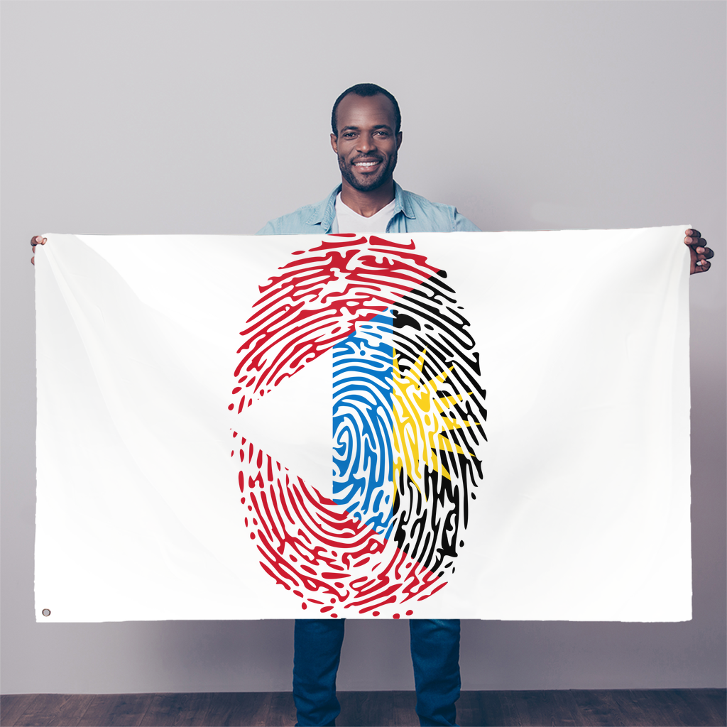 Antigua and Barbuda-Fingerprint Sublimation Flag
