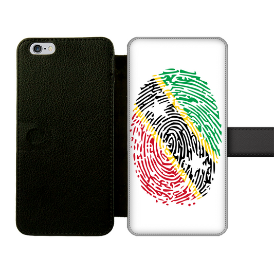 Saint Kitts and Nevis Fingerprint Front Printed Wallet Cases