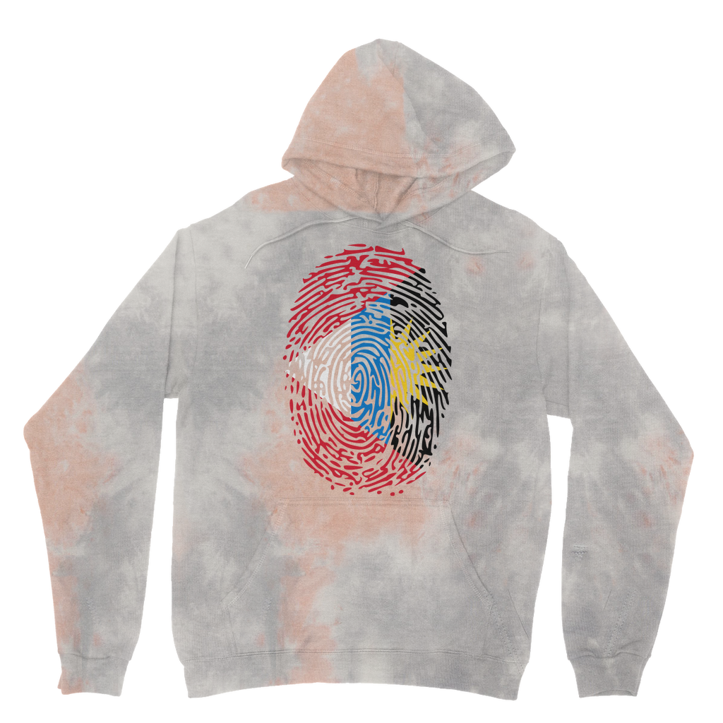 Antigua and Barbuda-Fingerprint Tie Dye Hoodie