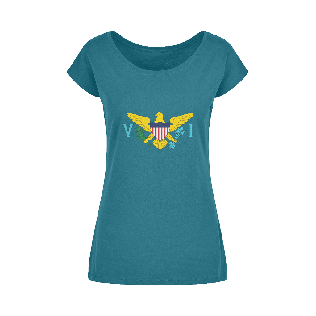 USVI Wide Neck Womens T-Shirt XS-5XL