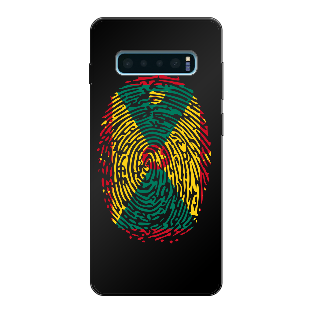 Grenada Fingerprint Back Printed Black Soft Phone Case