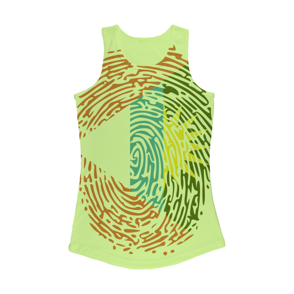 Antigua and Barbuda-Fingerprint Women Performance Tank Top