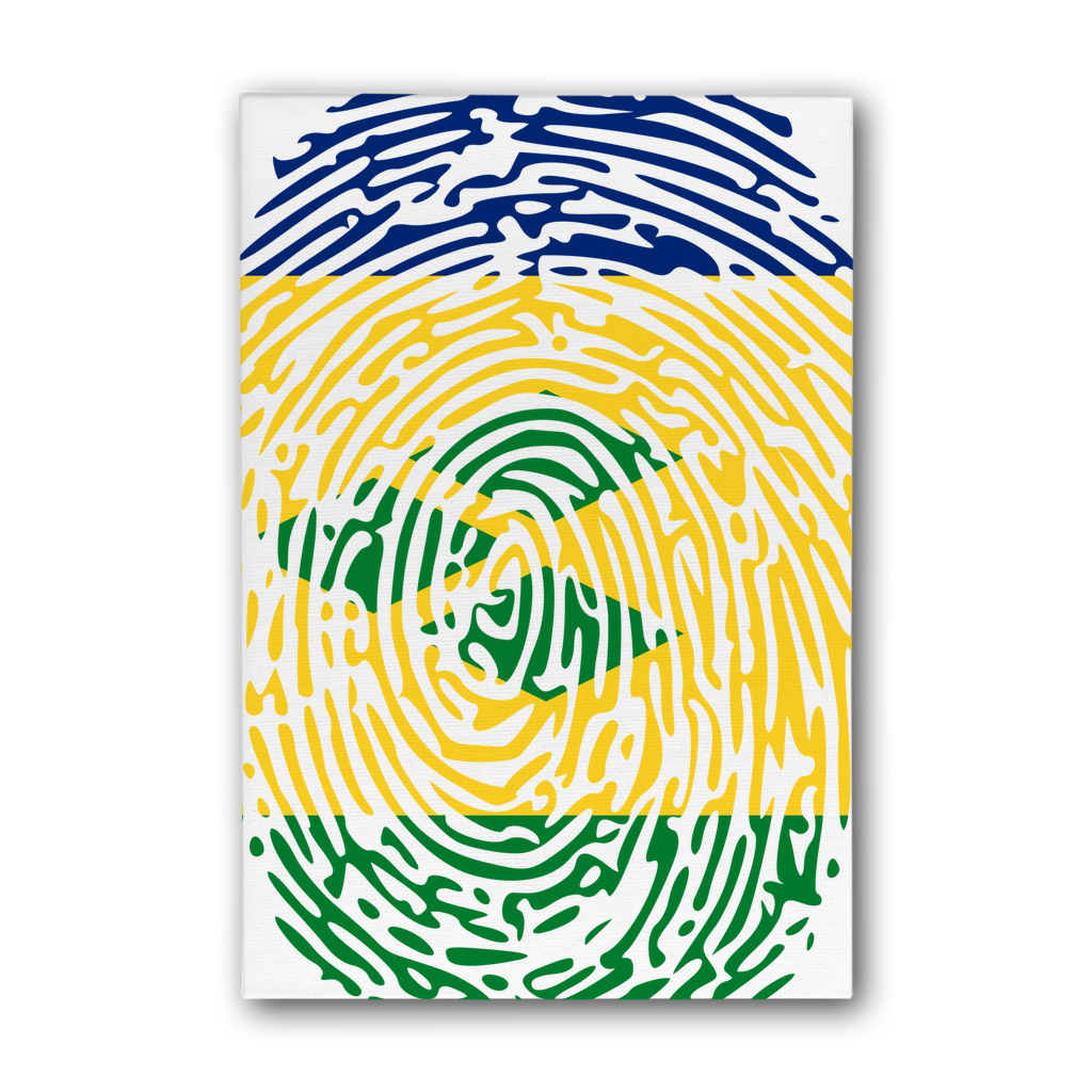 St Vincent and the Grenadines-Fingerprint Premium Stretched Canvas