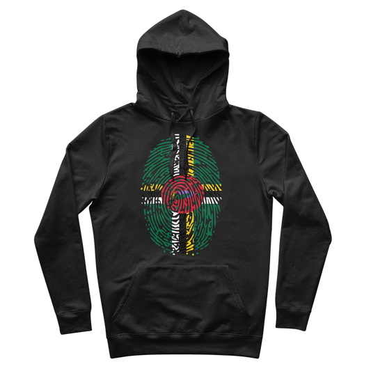 Dominica Fingerprint 100% Organic Cotton Hoodie