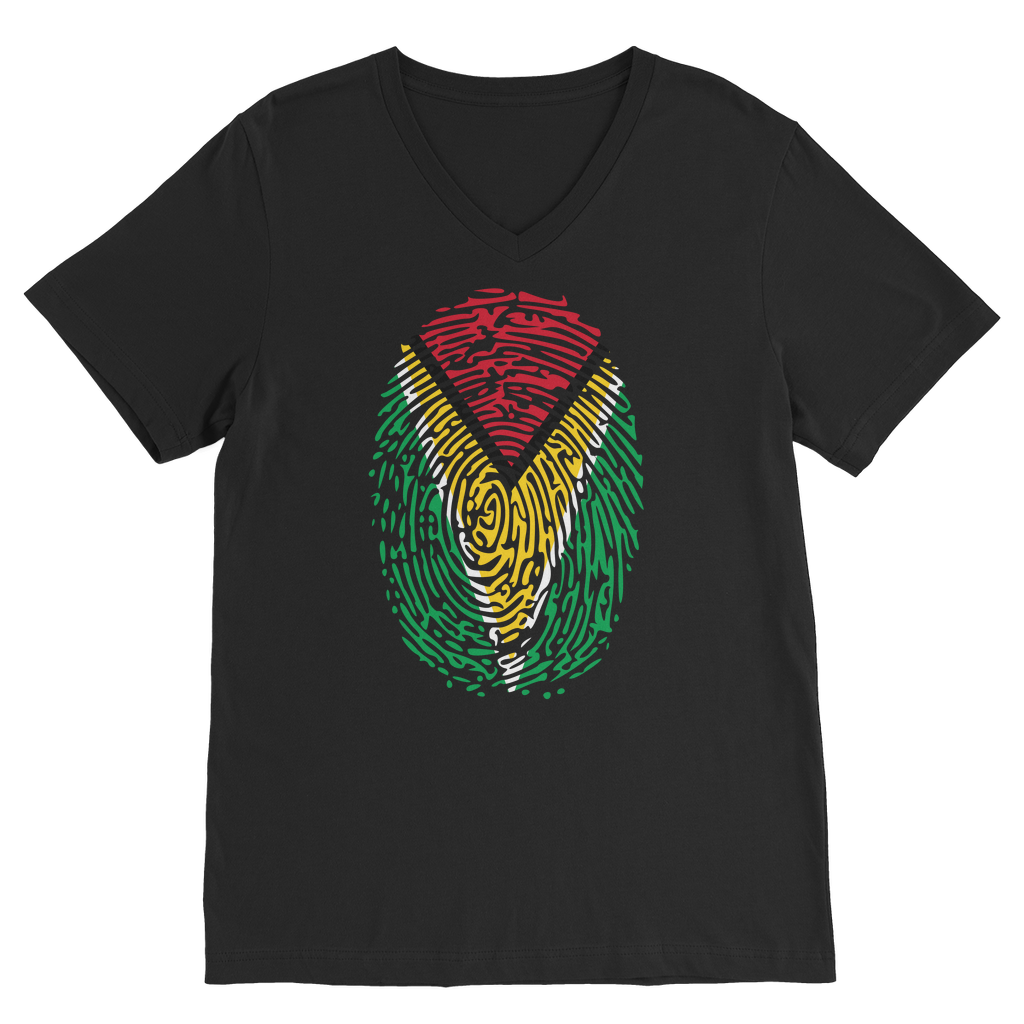 Guyana-Fingerprint Classic V-Neck T-Shirt