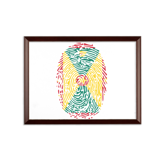 Grenada Fingerprint Sublimation Wall Plaque