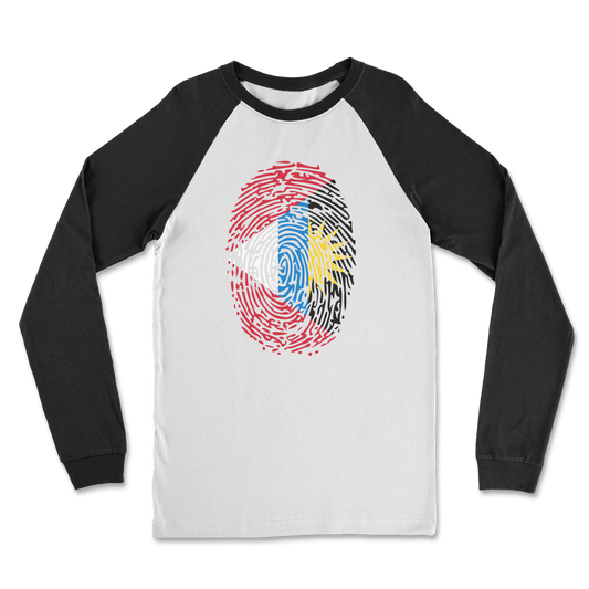 Antigua and Barbuda-Fingerprint Classic Raglan Long Sleeve Shirt